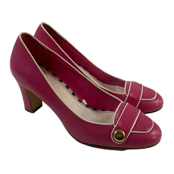 Y2k loafer heels office siren sz 6.5 pink by merona - Picture 2 of 8